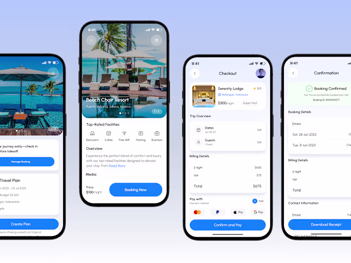 Travel Mobile App UI Design