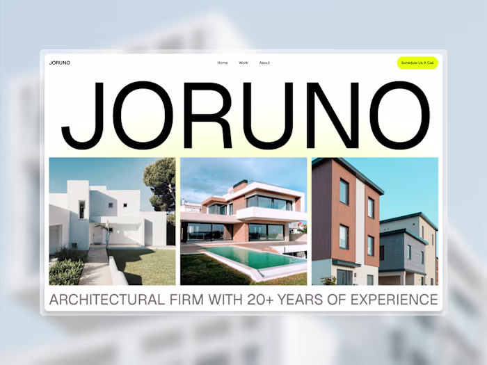 Website Design for Modern Architecture