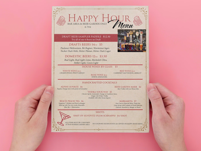 Elegant Menu Design for Luxury Cafe Vienna