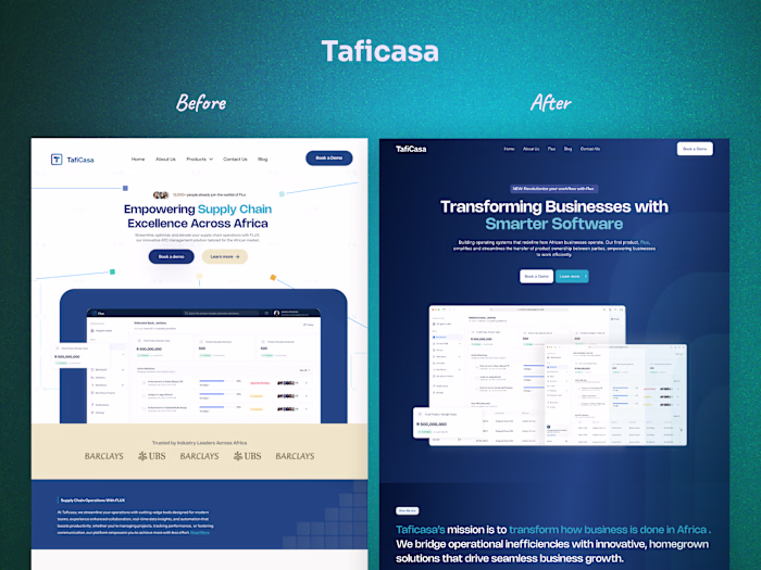 Taficasa SaaS Website Figma Redesign and Framer Development