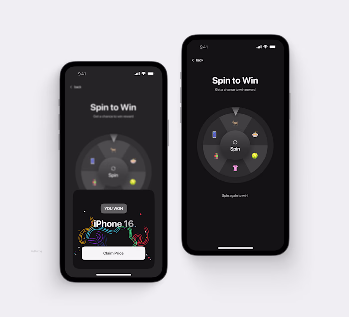Spinning Wheel UI Design