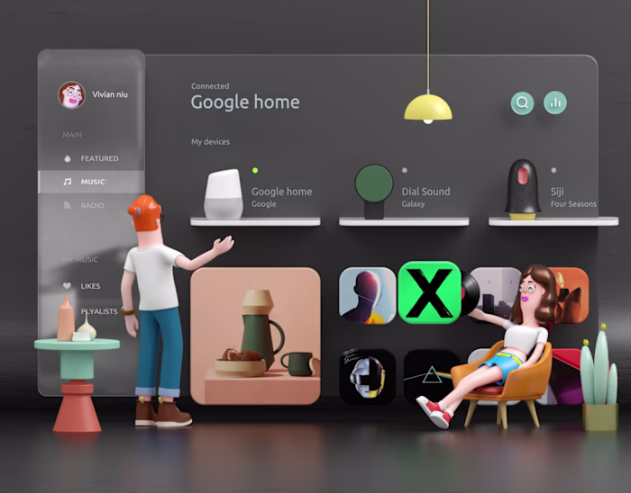 Smart Home 3D Dashboard