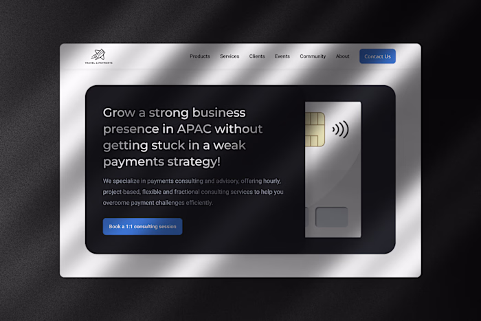 Travel & Payments Website Design