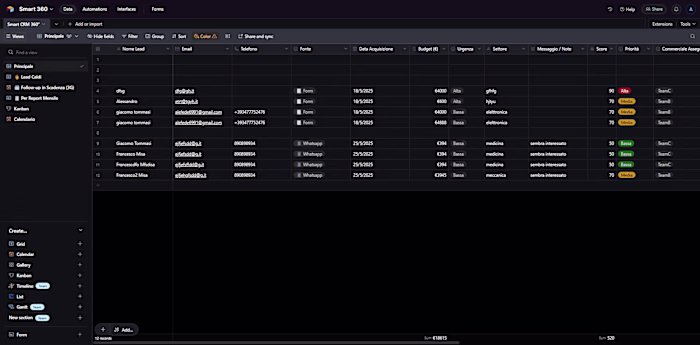 Smart 360 CRM Automation Project