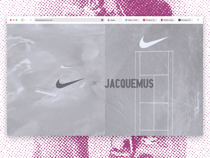 Nike x Jacquemus landing page