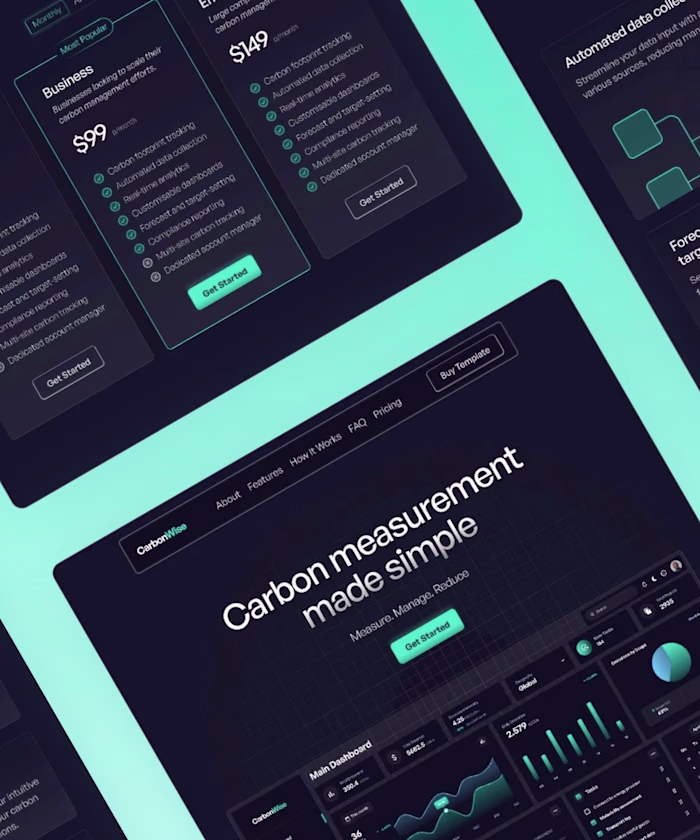 CarbonWise - Environmental SaaS Landing Page