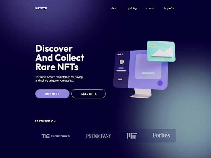 Krypto | Landing Page Design