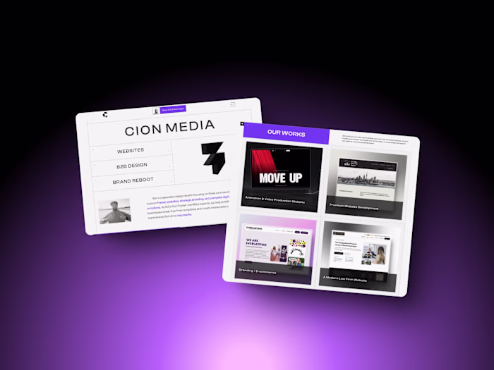 Cion Media: Custom Framer Website Development