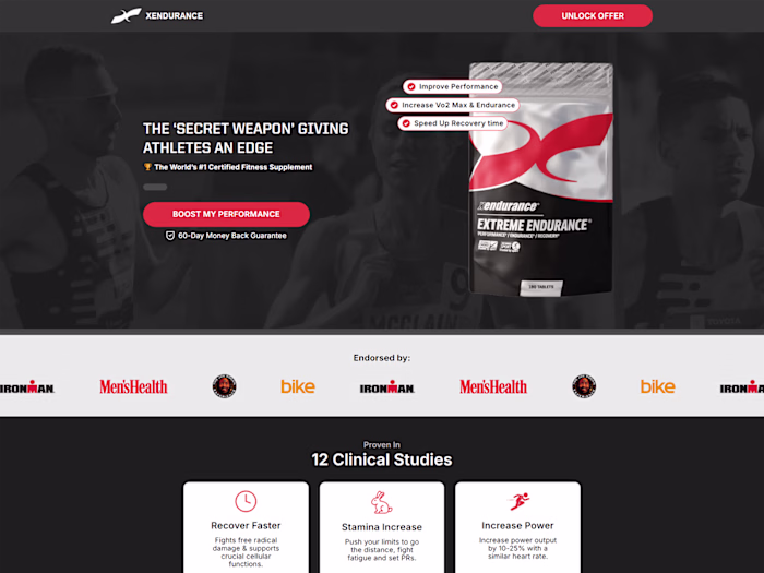 xendurance Landing Page 