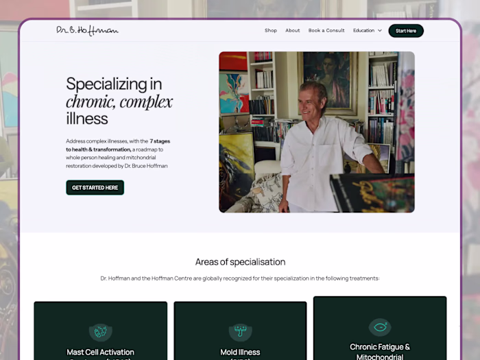 Dr Bruce Hoffman - Wordpress to Webflow migration and redesign