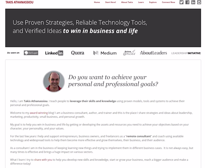 Site and Hub Development for takisathanassiou.com