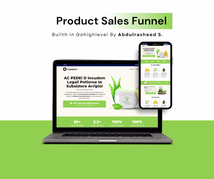 High-converting eCommerce funnel built in