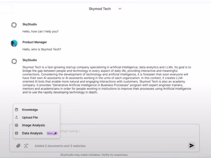 Secure All-in-One AI Platform for Enterprise - Skymod
