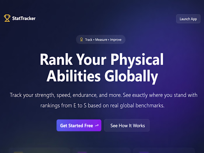 SaaS Landing Page Design for StatTracker
