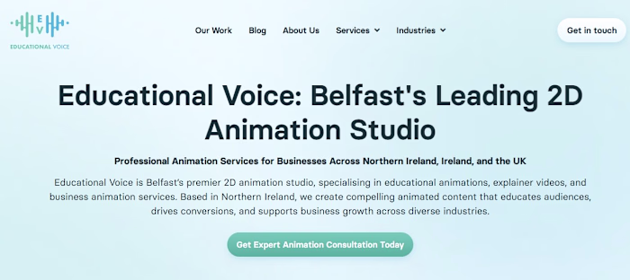 Built the website for Educational Voice - Belfast's leading ...