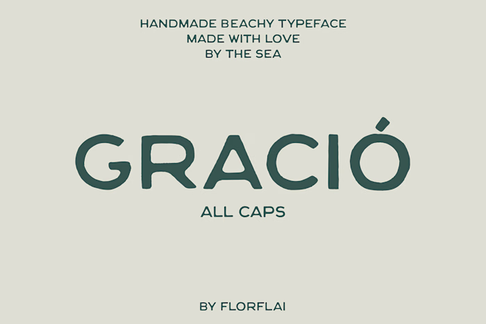 Gració - handmade vintage font