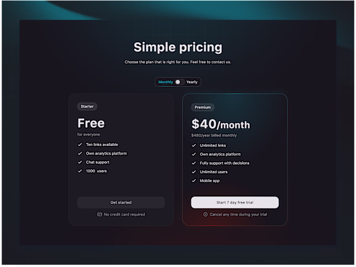 ⬀ pricing by qartulad 