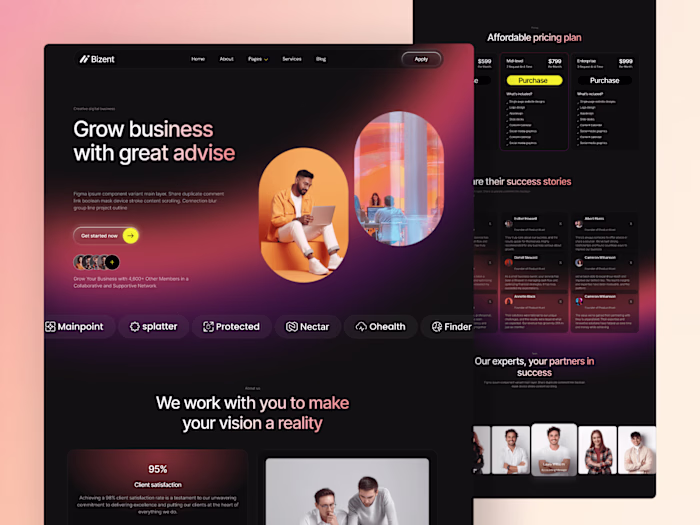 Bizent Framer Template | Design & Development