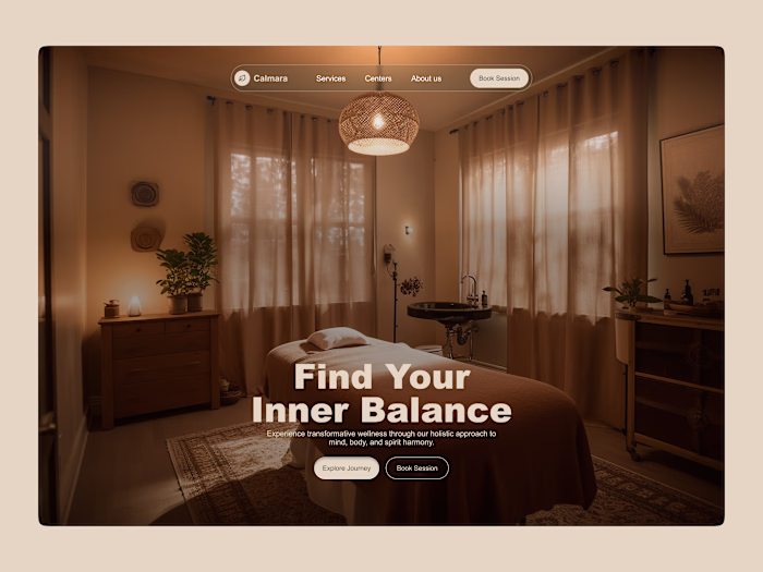 Calmara — Wellness Brand Website Design