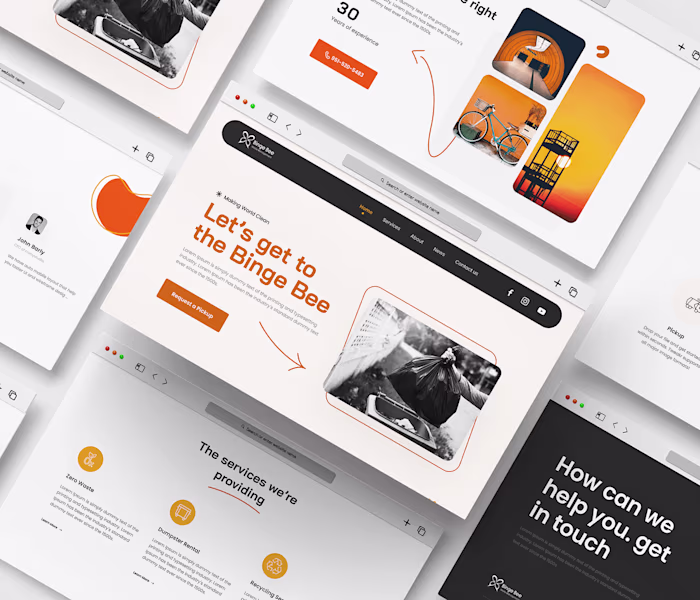 Waste Management Website, UIUX Design