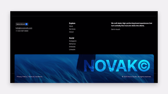 Footer Exploration : WIP @Framer