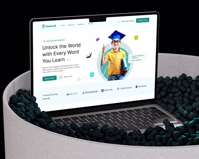 Language Learning Website UI Design