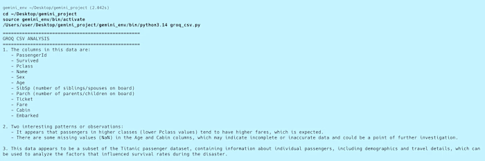 I used Python and Groq