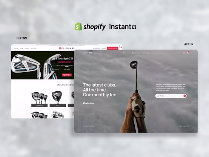 Shopify & Instant Subscription Design