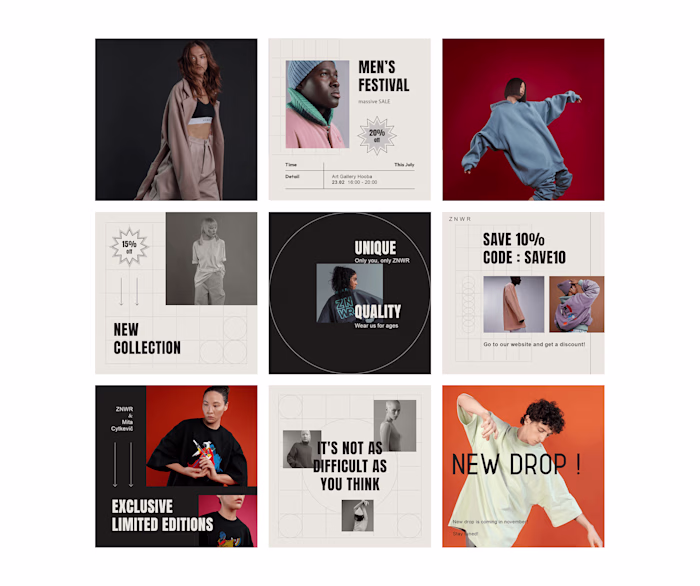 Social media for ZNWR wear 