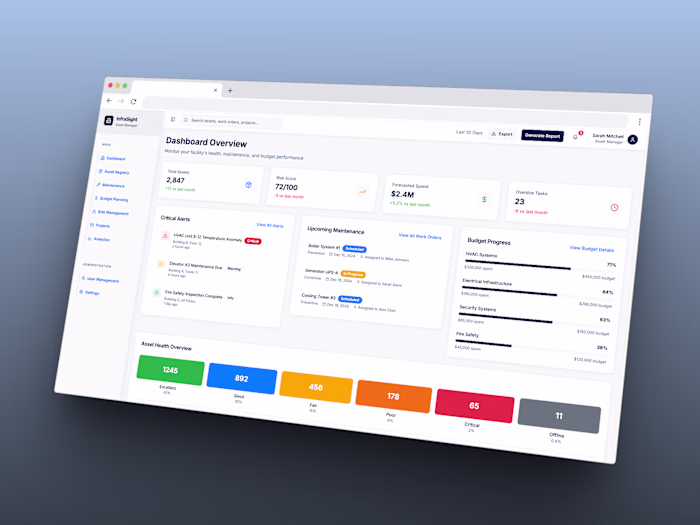 Web-based facility and asset management
