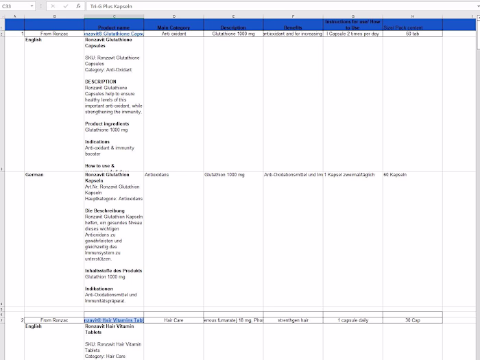 Proofreading and Translating medical documents