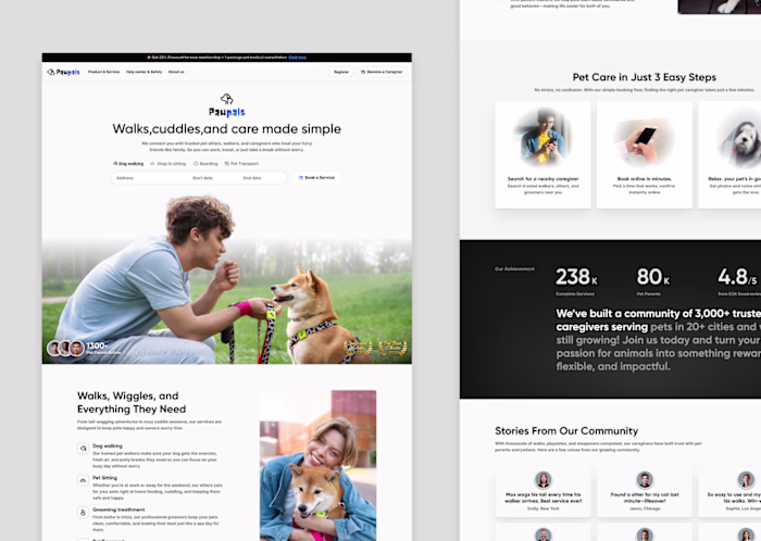 Pawpals Landing Page Design