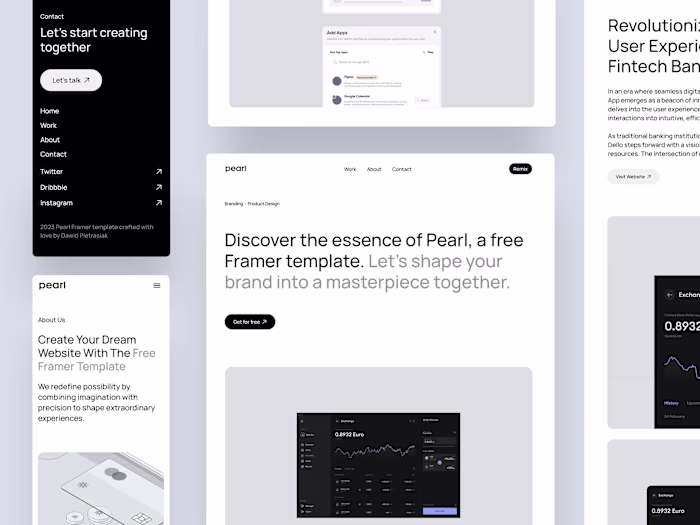 Pearl - Framer Light Portfolio Template