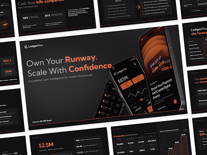 LedgerRise Seed Pitch Deck Design