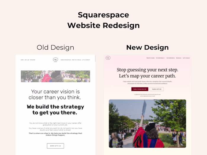 Coaching Website Redesign for Simplified Booking