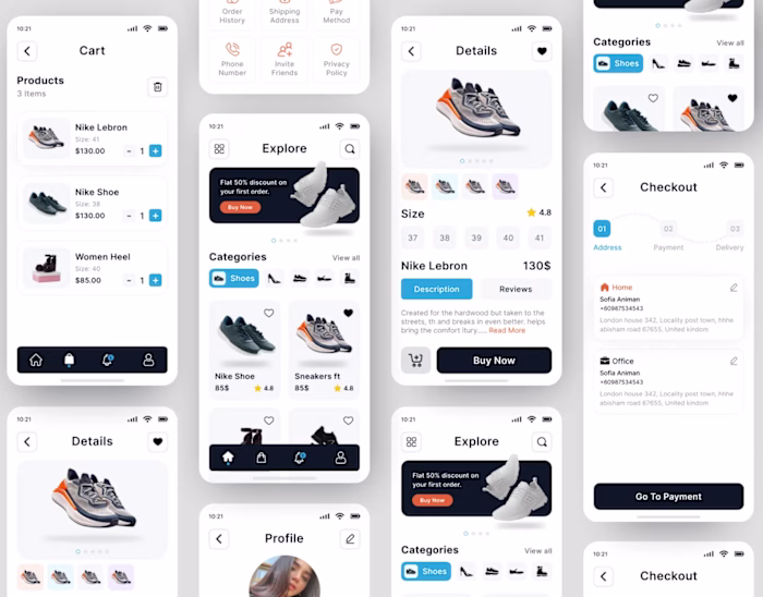 Online Store/E-commerce Mobile app