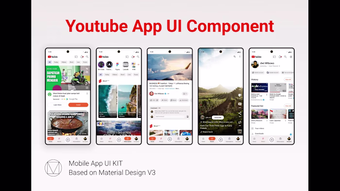 Youtube App UI Component - YouTube