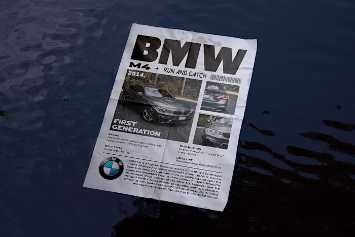 BMW M4 Poster Design - Automotive Enthusiasts