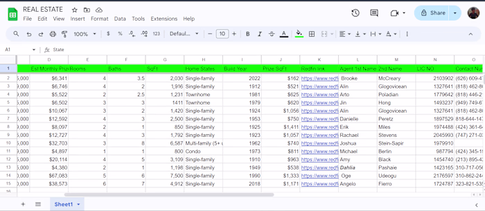 I find real estate data doing cold calling and appointment s...