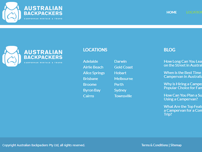 Australian Backpackers (Laravel)