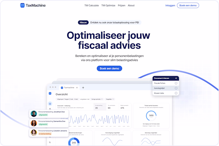 Taxmachine - Landing page design & development in Webflow