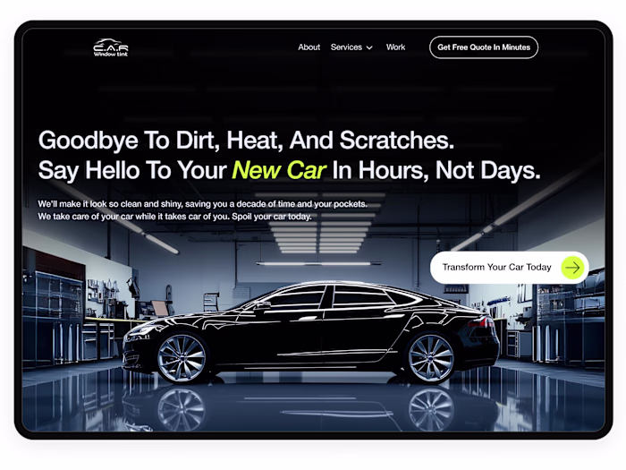 C.A.R Window Tint: From no website to high-converting 2 weeks.