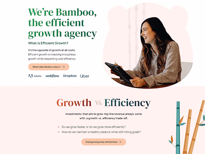Bamboo Agency Branded Homepage