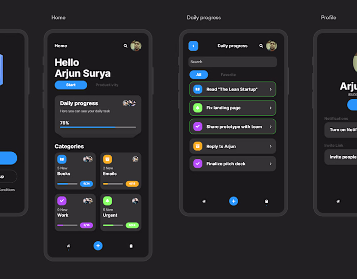 Productivity App in AI ui/ux (1) | Images :: Behance