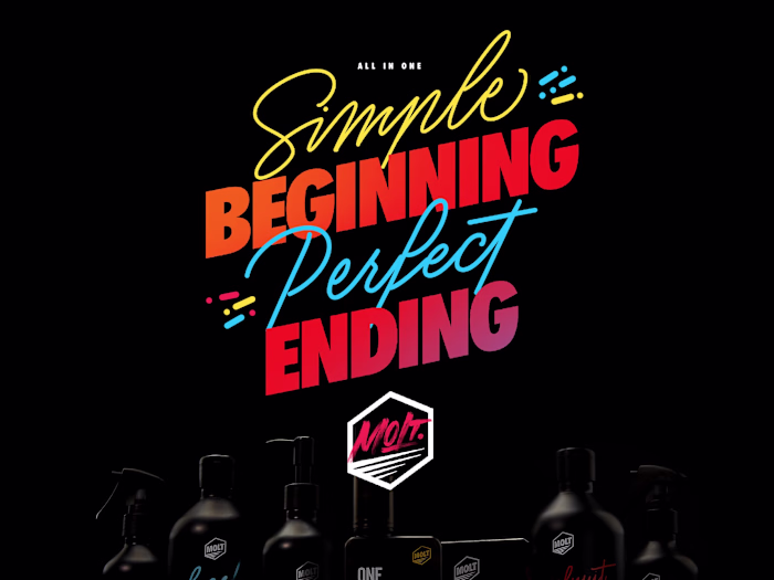 Men’s cosmetics brand image and package lettering work