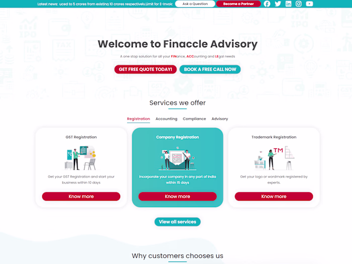 Custom website for an accounting firm
