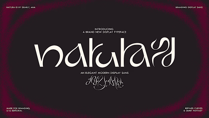  Natura ID - Elegant Modern Display Sans Typeface/Font