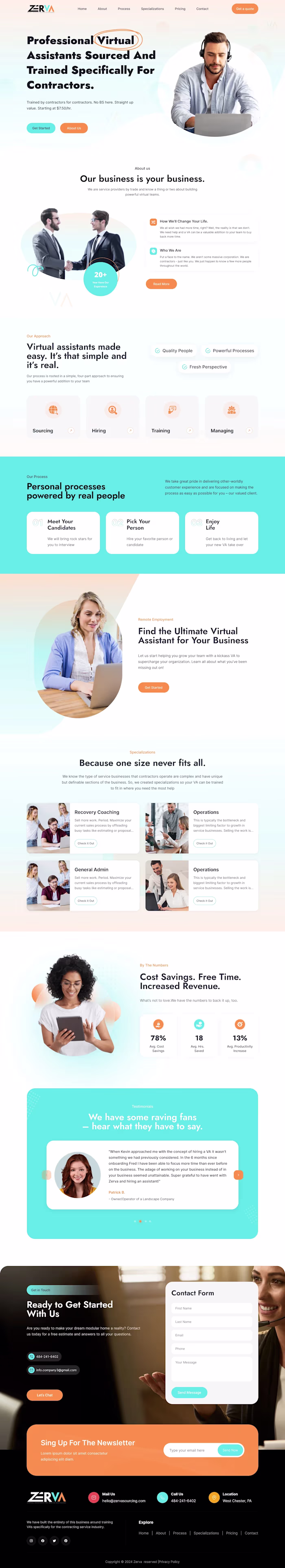 ZERVA Website UI/UX Design in Figma