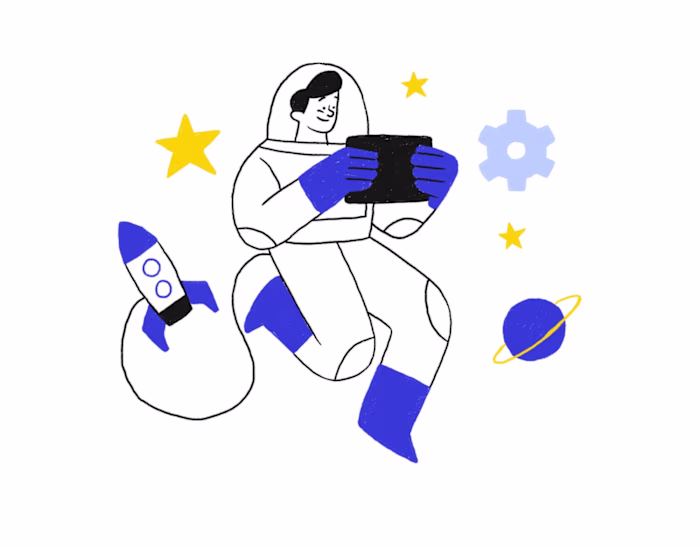 Hand Drawn Illustration for Unblast Website
