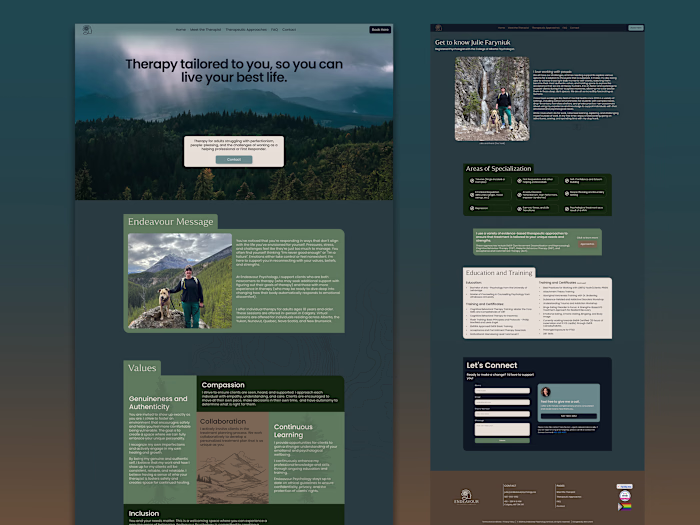Website for Psychology Services ✦ Endeavour